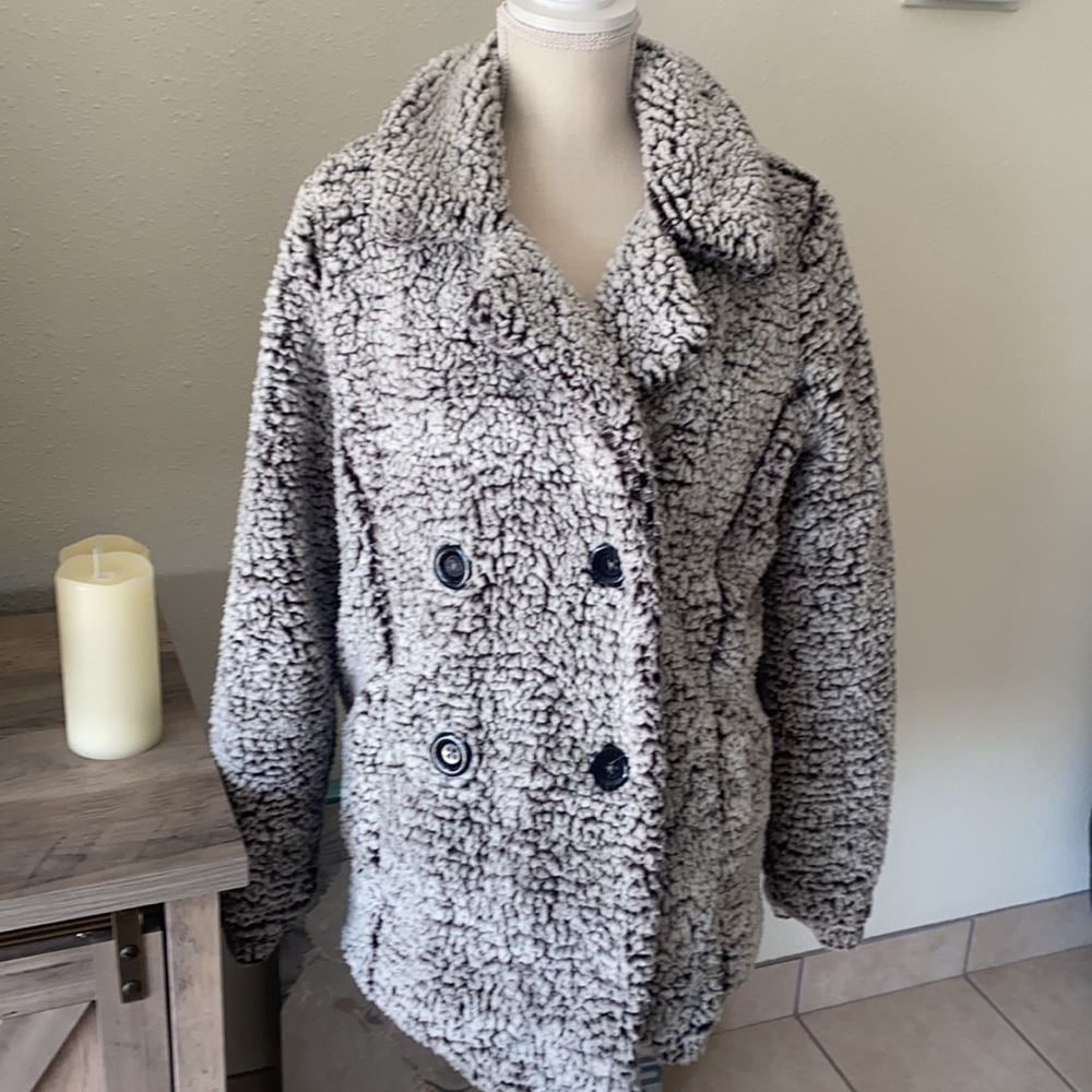Gray Teddy Peacoat